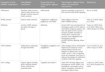 Treatment of obesity-related diabetes: significance of thermogenic adipose tissue and targetable receptors